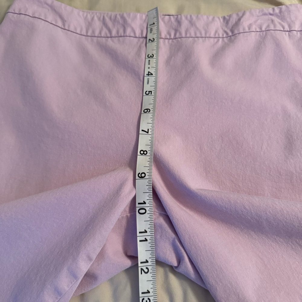 Talbots Womens Size 6 Chatham Crop Scalloped Tulip Hem Lilac Purple Careerwear - Picture 9 of 12
